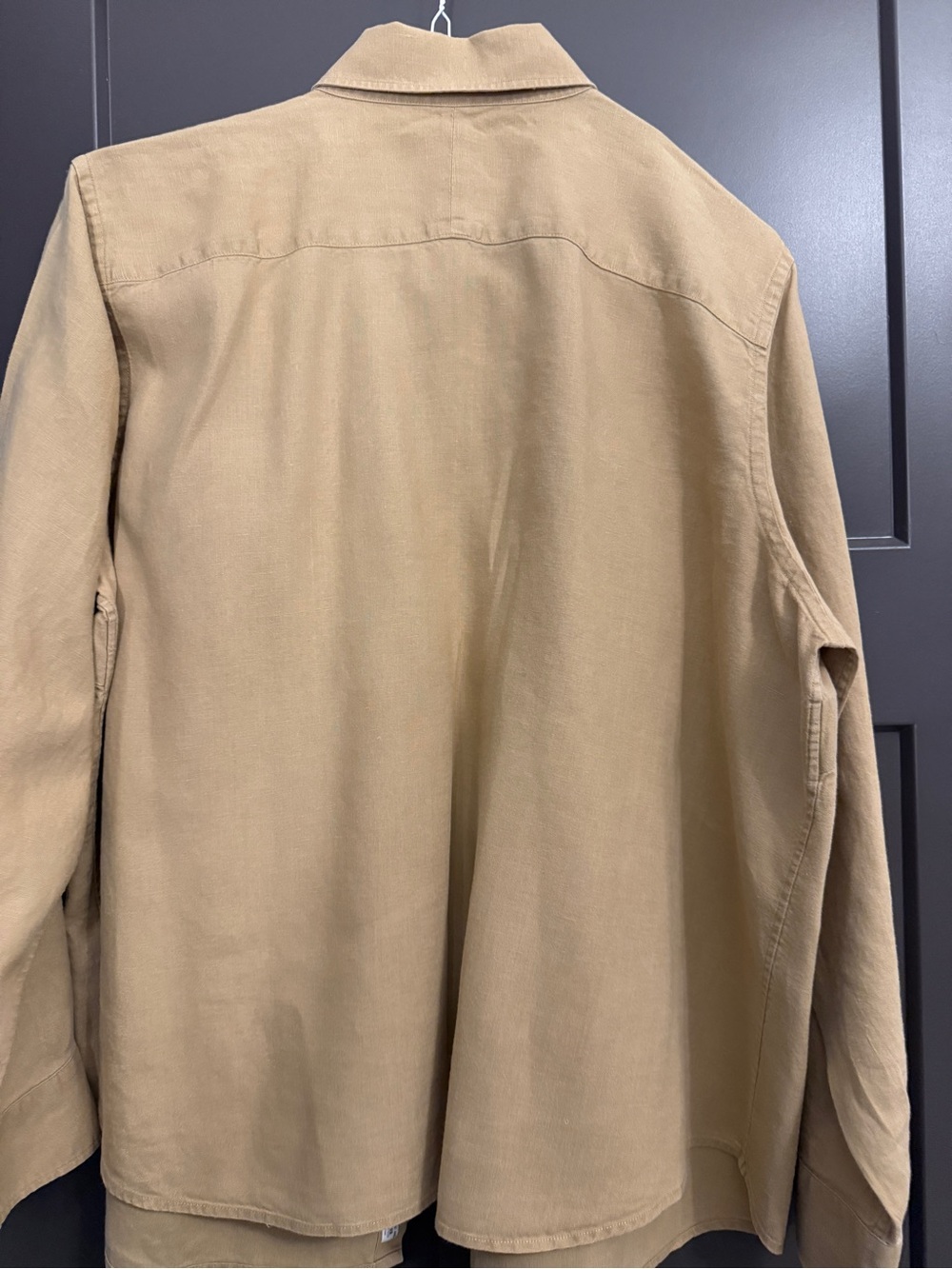 Lauren Ralph Lauren Tan Collared Button-Up Shirt - Picture 4 of 4
